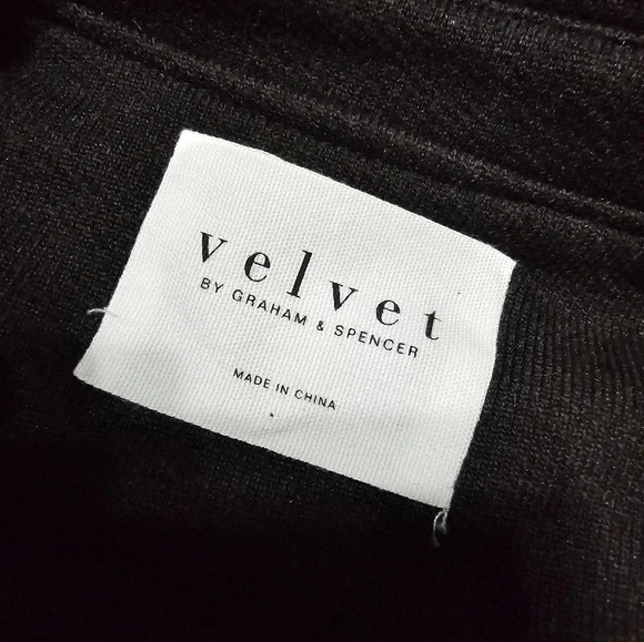 Velvet by Graham & Spencer Manthis French Terry Moto Jacket, Black, EUC! - Picture 12 of 13